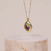 Healing Amethyst Gold Locket Necklace | Wanderlust + Co