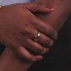 Amethyst Gemstone Aura 14K Gold Vermeil Ring
