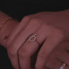 Pave Toggle 14K Gold Vermeil Ring