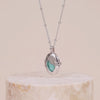 Healing Amazonite Silver Locket Necklace