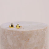 Classic Heart Gold Stud Earrings | Wanderlust + Co