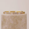 Pave Baguette 14K Gold Vermeil Bangle