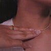 Pave 18K Gold Vermeil Rainbow Tennis Necklace