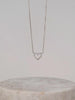 Petite Heart Diamond Pave 14K Solid Gold Necklace | Wanderlust + Co
