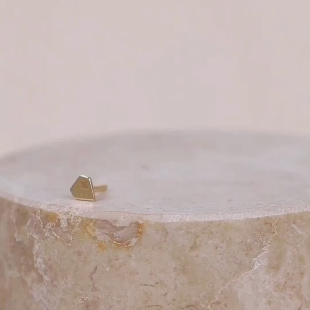 Jewel 14K Solid Gold Flat Back Earring Post | Wanderlust + Co