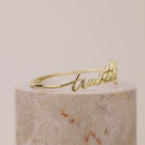 Trust The Flow Gold Bangle | Wanderlust + Co