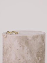 Scallop Petite Pave Gold Ring | Wanderlust + Co