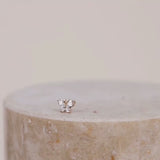 Flutter Diamante 14K Solid Gold Front Earring Stud | Wanderlust + Co