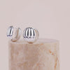 Dome Ripple Silver 20mm Earrings