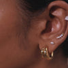 Jagged Baguette Silver 9mm Ear Cuff