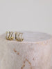 Double Pave V Gold Stud Earrings | Wanderlust + Co