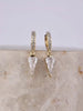 Diamond Gem Gold Baby Huggie Earrings | Wanderlust + Co