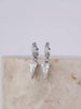 Diamond Gem Silver Baby Huggie Earrings | Wanderlust + Co