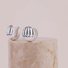 Dome Ripple Silver 20mm Earrings | Wanderlust + Co