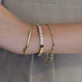 Petite Link Anchor 14K Gold Vermeil Bracelet | Wanderlust + Co