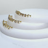 Alphabet Pave Gold Flat Back Earring
