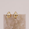 Teardrop Pearl Gold 20mm Stud Earrings | Wanderlust + Co