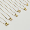 Petite Alphabet Bubble Gold Necklace