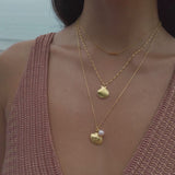 Seashell Gold Locket Necklace | Wanderlust + Co