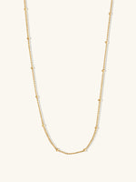 Beaded Chain Gold Necklace
