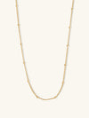 Beaded Chain Gold Necklace