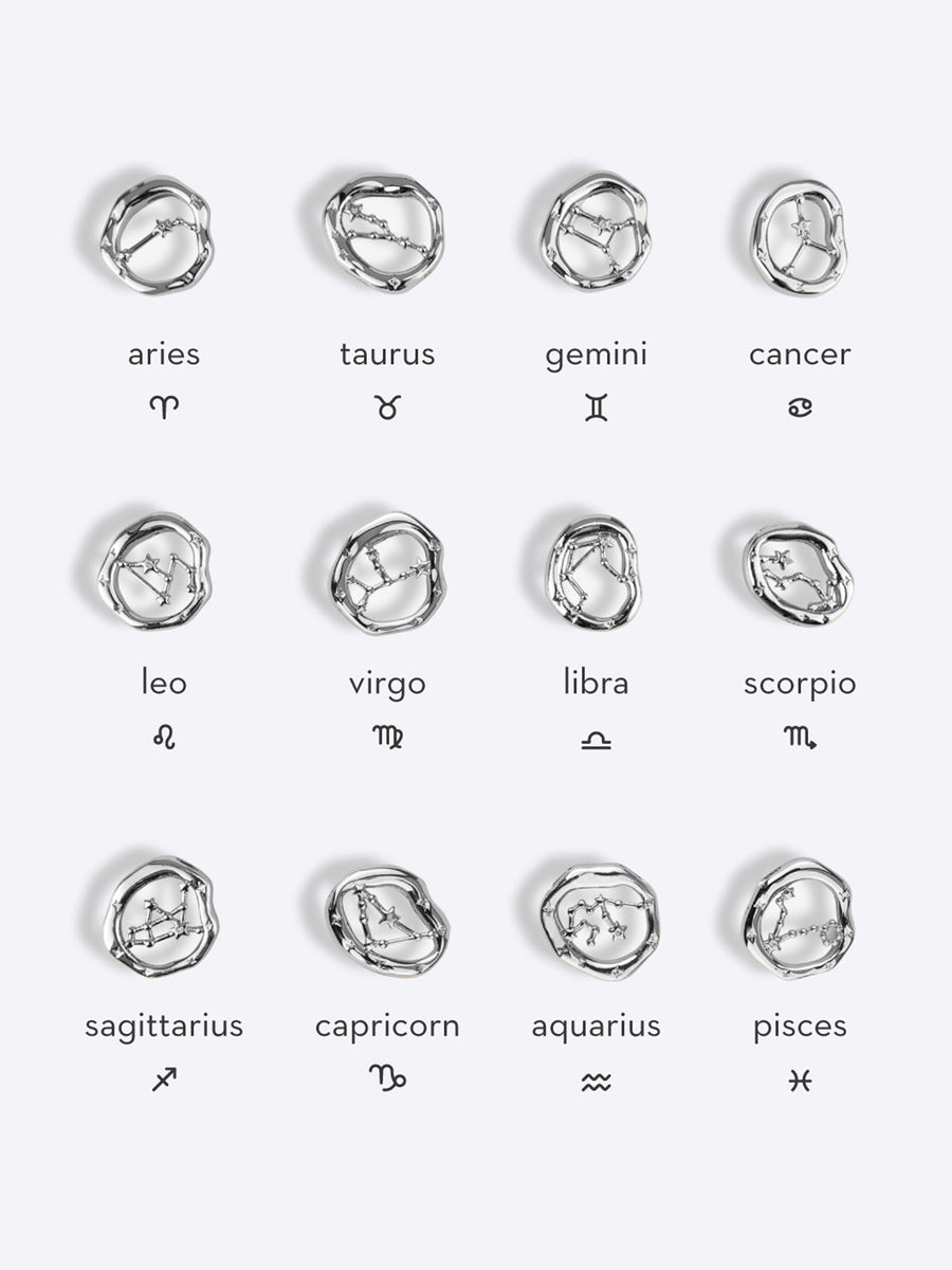 Zodiac Constellation Silver Charm | Wanderlust + Co