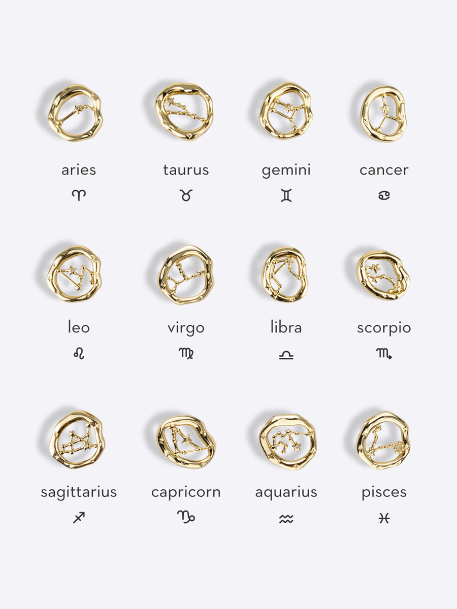 Zodiac Constellation Gold Charm | Wanderlust + Co