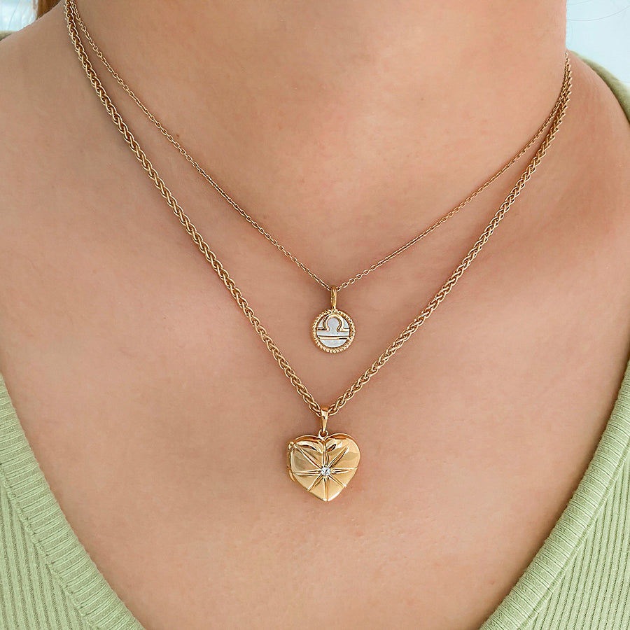 Gold heart deals locket necklace