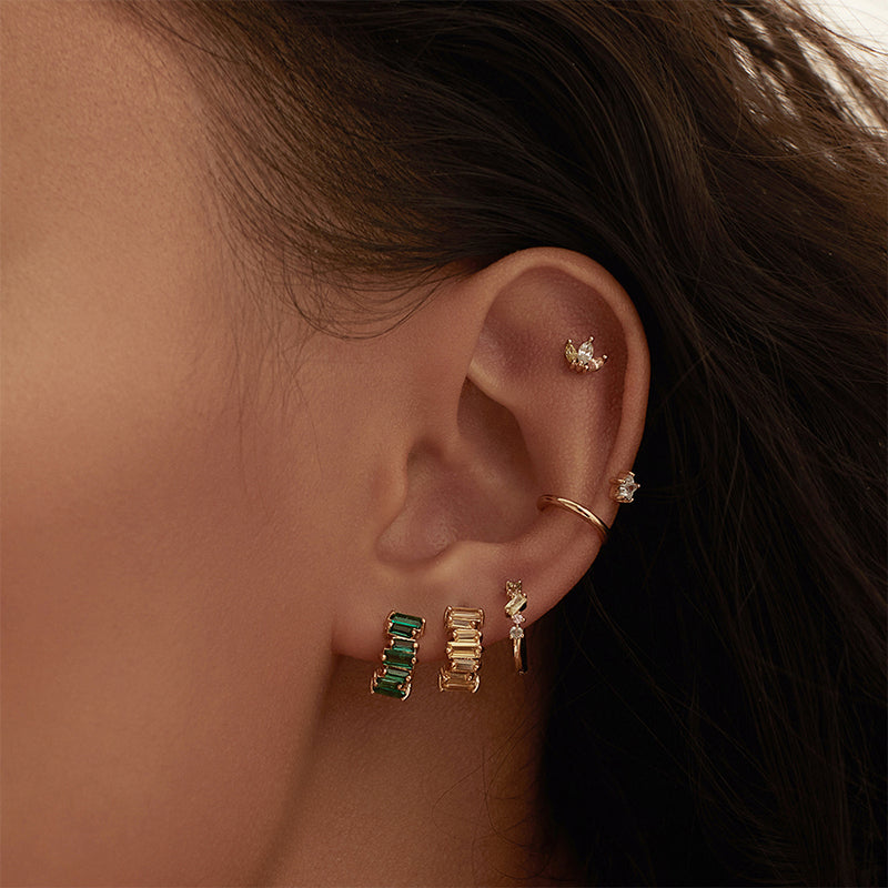 Barbell earrings gold new arrivals