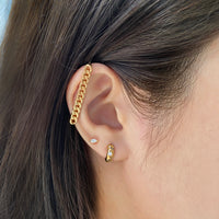 Marquise Diamante Gold Barbell Earring | Wanderlust + Co