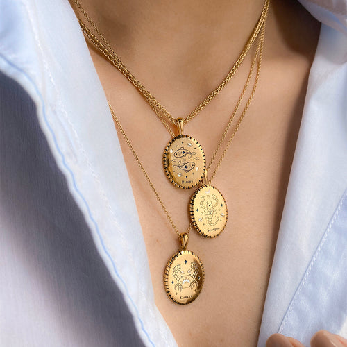 LOUIS VUITTON In The Sky Zodiac Necklace Gold 924531