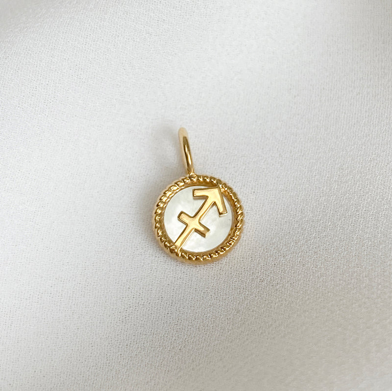 Glorria 14k Solid Gold Sagittarius Zodiac Necklace
