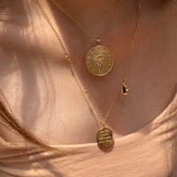 Selene Goddess Gold Necklace