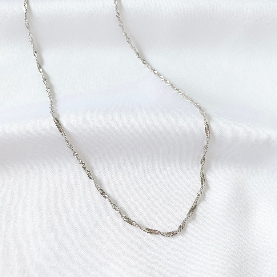 Sterling Silver Twist Chain Necklace Wanderlust Co