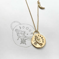 Selene Goddess Luna Gold Necklace