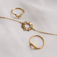 Sunseeker Gold Ring Set & Gold Necklace | Wanderlust + Co
