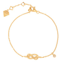Infinity Knot 14K Gold Vermeil Bracelet | Wanderlust + Co