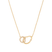 Infinity Link Pave 14K Gold Vermeil Necklace | Wanderlust + Co