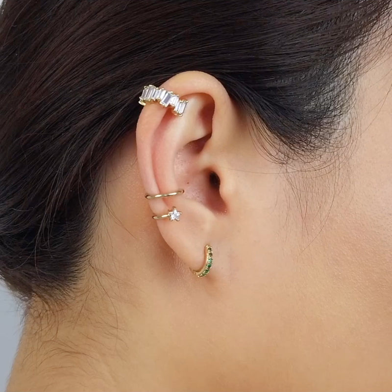 Baby emerald earrings sales