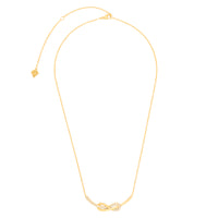 Knot Pave Gold Necklace | Wanderlust + Co