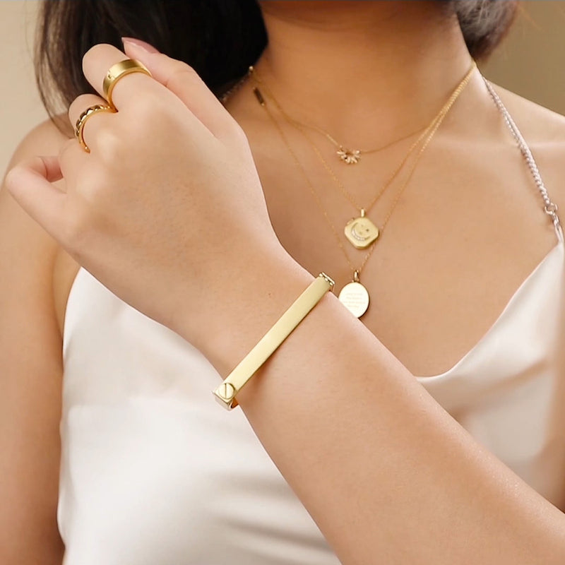 Solid gold love discount bracelet