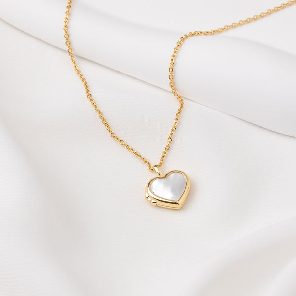 Mother of pearl heart pendant sales