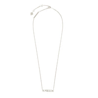 Sterling Silver Nameplate Necklace With Curb Chain | Wanderlust + Co