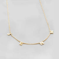 18K Gold Vermeil Space Letter Necklace With Classic Box Chain | Wanderlust + Co