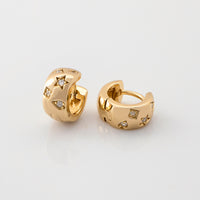 Starry Night Gold 7mm Baby Huggie Earrings | Wanderlust + Co