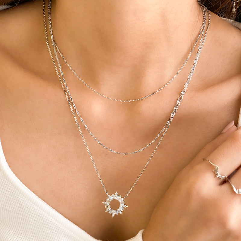 Sterling Silver Twist Chain Necklace Wanderlust Co