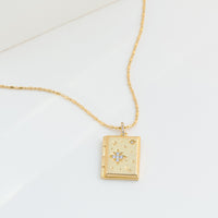 Fly Me To The Moon Gold Locket Necklace | Wanderlust + Co