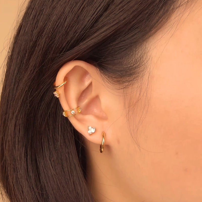 Gold new arrivals ear huggies