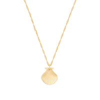 Seashell Gold Locket Necklace | Wanderlust + Co 
