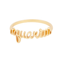 Aquarius Gold Ring | Wanderlust + Co 